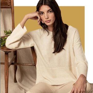 Ivory Crew Neck Sweater by Cata Chavanne